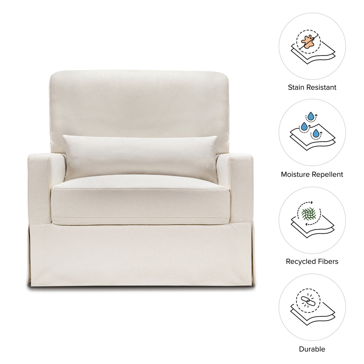 Crawford Pillowback Chair and a Half Comfort Swivel Glider
