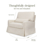 Crawford Pillowback Chair and a Half Comfort Swivel Glider