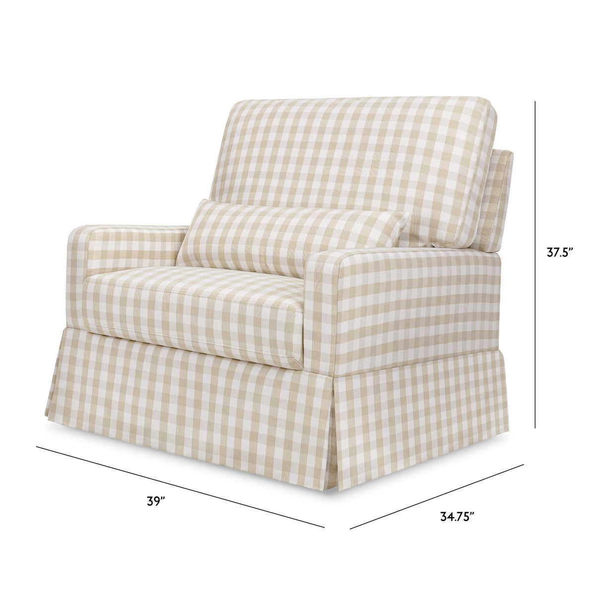 Crawford Pillowback Chair and a Half Comfort Swivel Glider