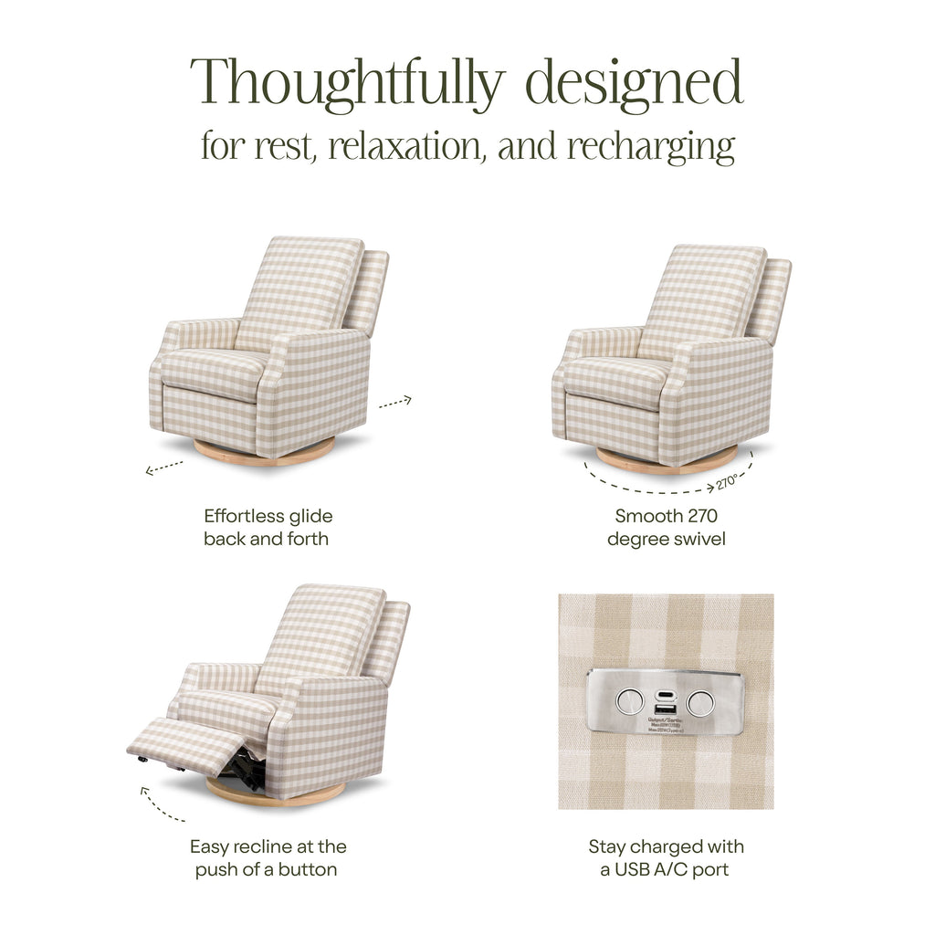Crewe Electronic Recliner and Swivel Glider