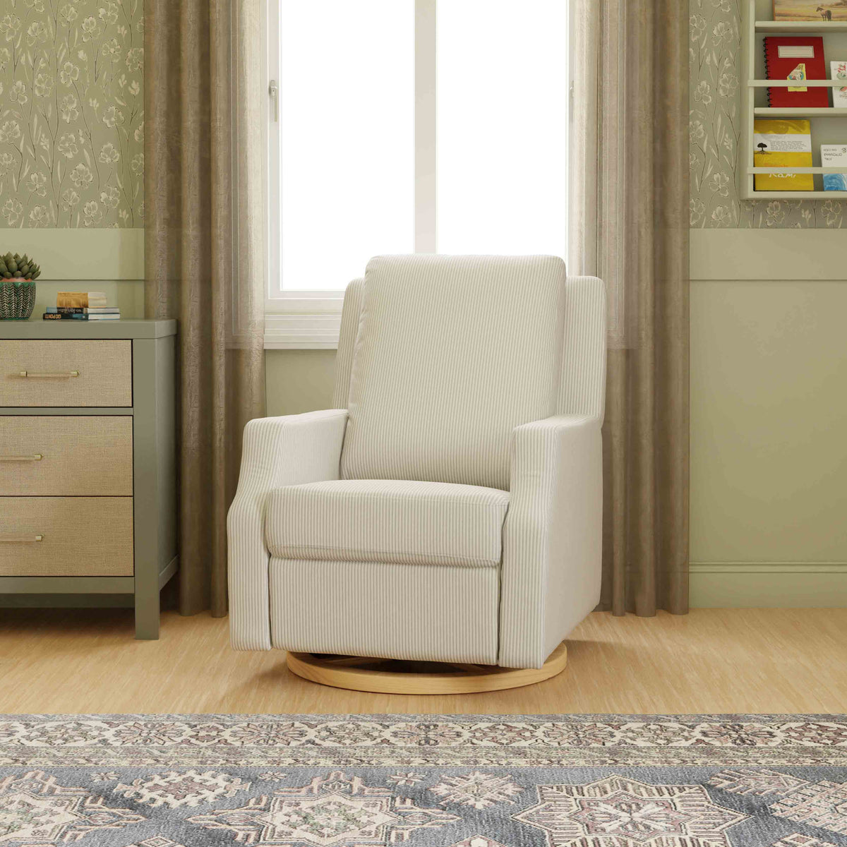 Sillón reclinable y mecedora giratoria Crewe