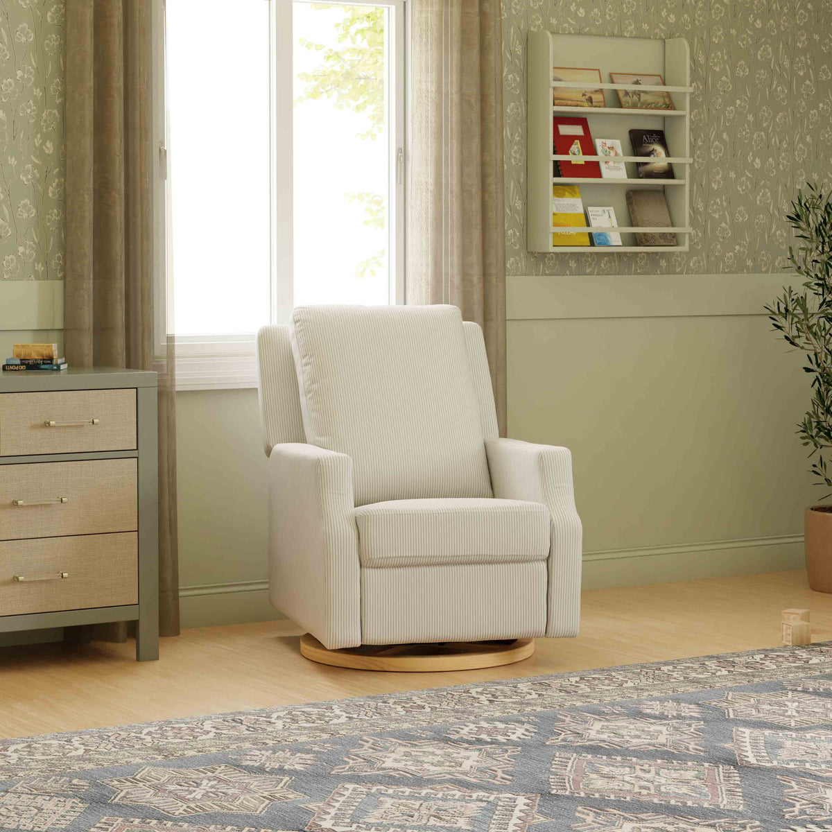 Sillón reclinable y mecedora giratoria Crewe