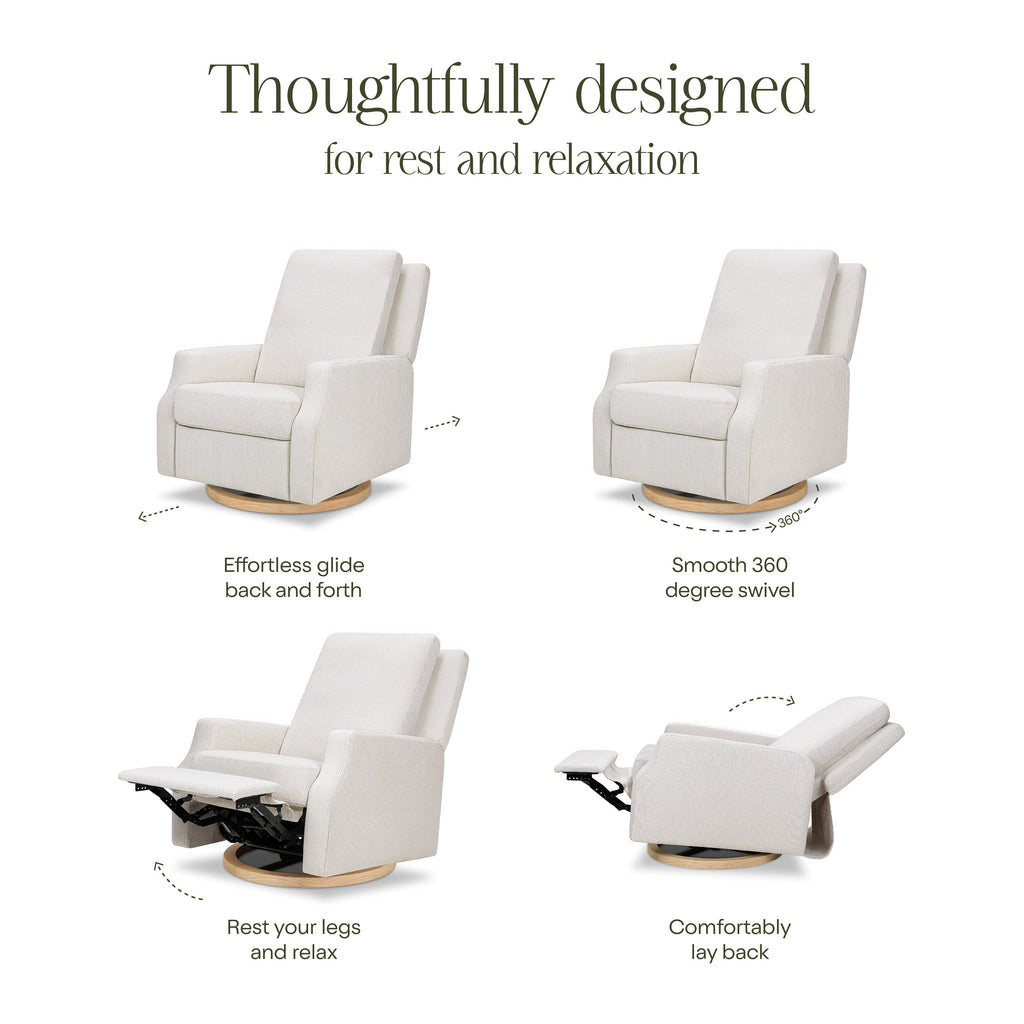 Sillón reclinable y mecedora giratoria Crewe