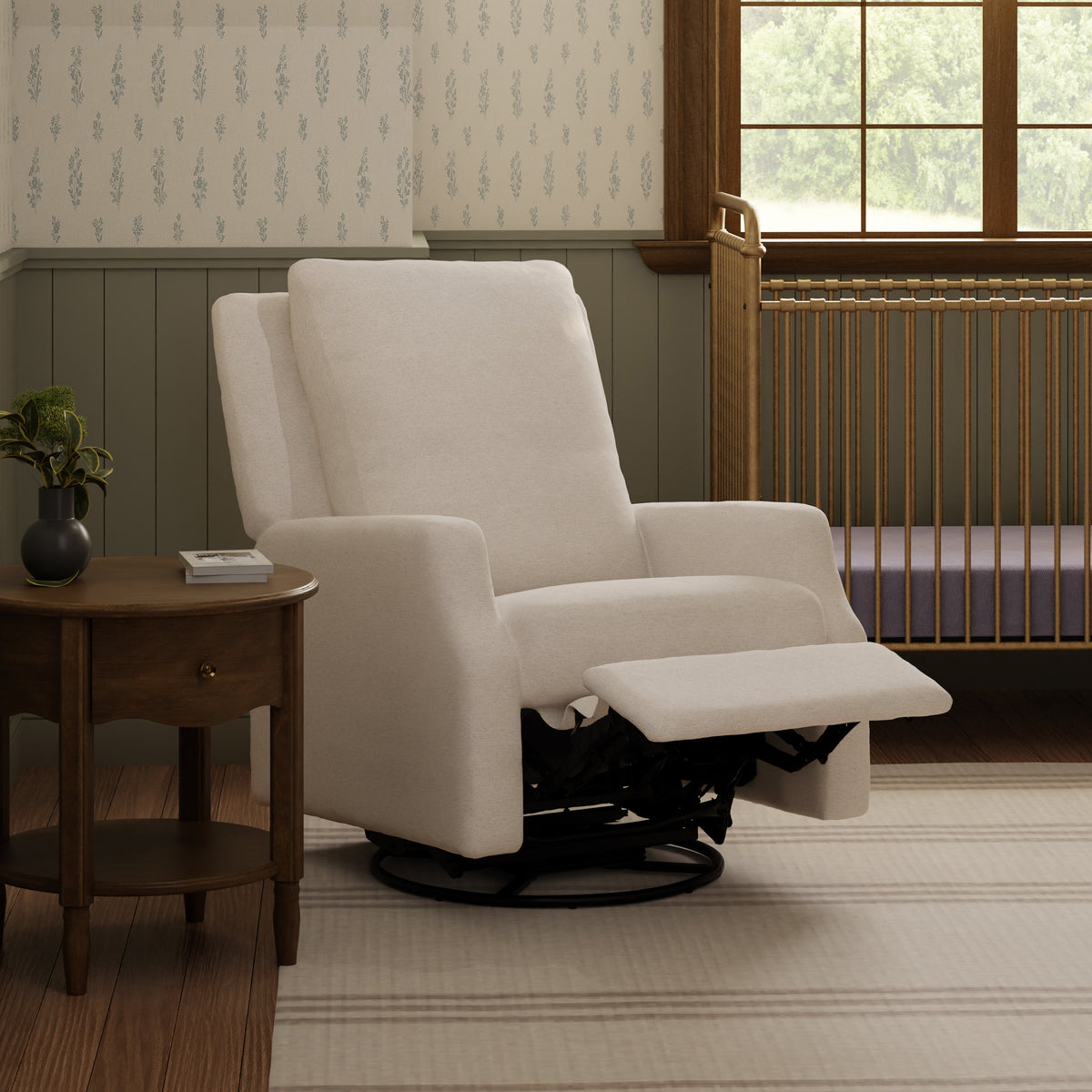 Sillón reclinable y mecedora giratoria Crewe