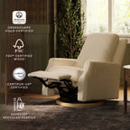 Sillón reclinable y mecedora giratoria Crewe