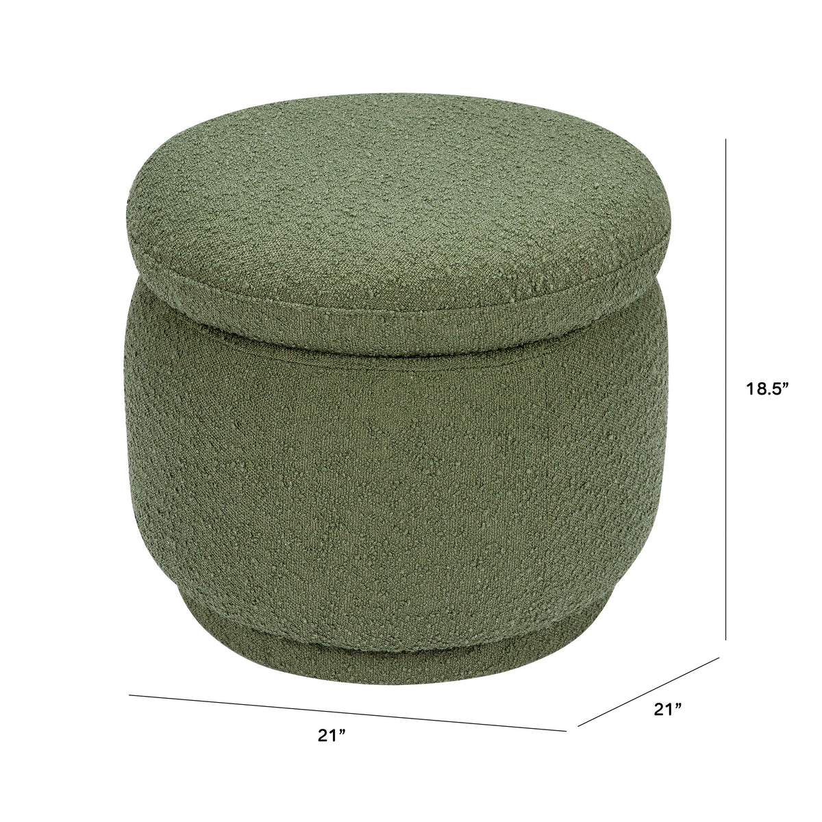 Enoki Storage Ottoman in Boucle