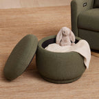 Enoki Storage Ottoman in Boucle