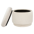 Enoki Storage Ottoman in Boucle