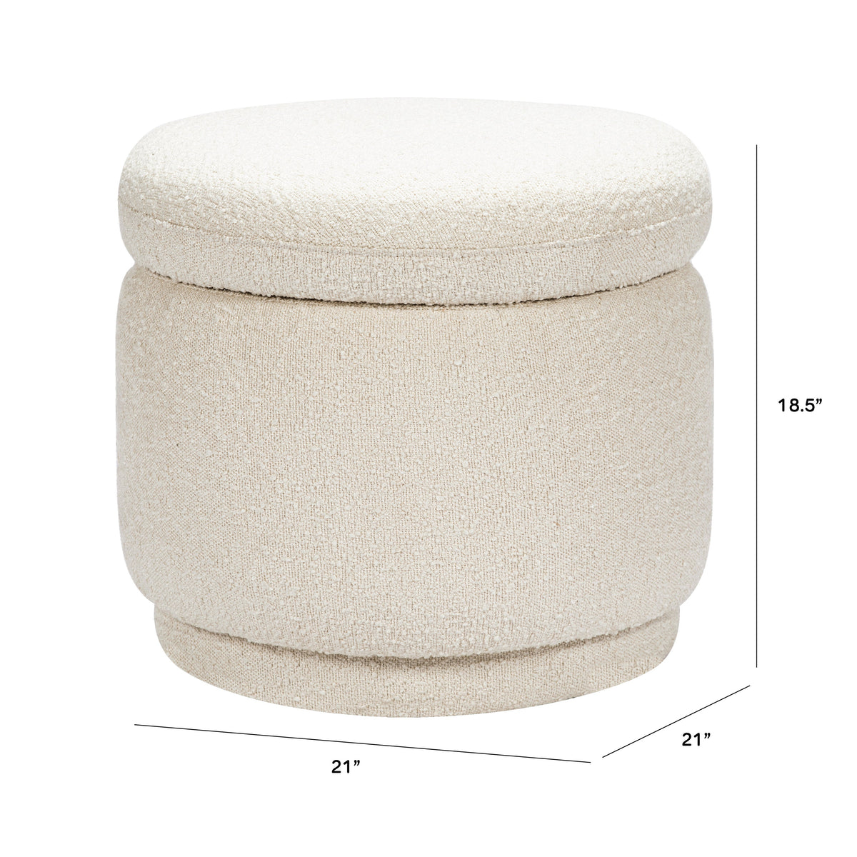 Enoki Storage Ottoman in Boucle