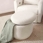 Enoki Storage Ottoman in Boucle