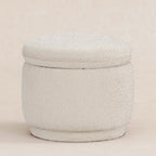 Enoki Storage Ottoman in Boucle