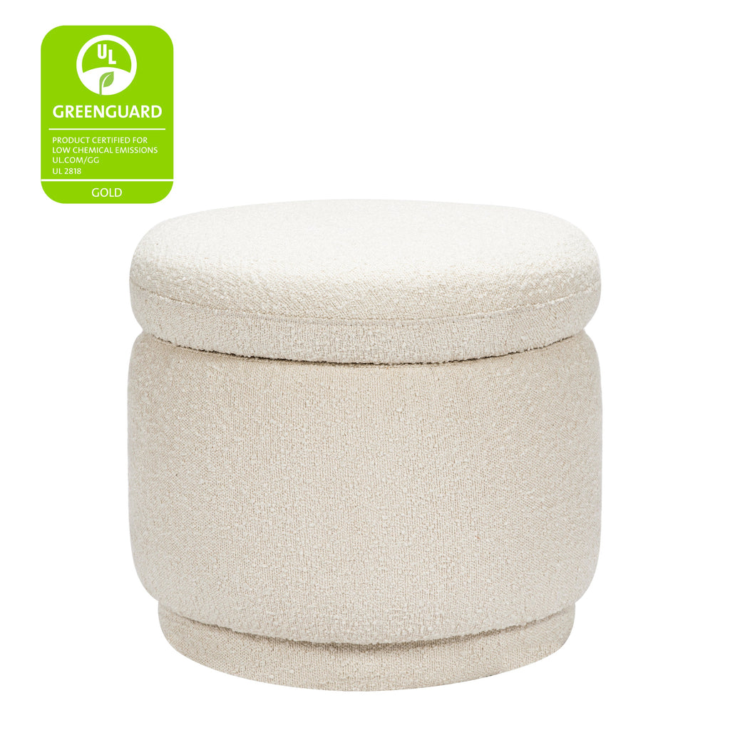 Enoki Storage Ottoman in Boucle