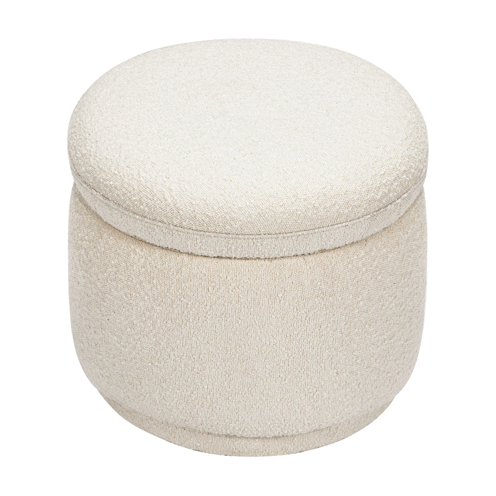 Enoki Storage Ottoman in Boucle