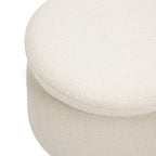 Enoki Storage Ottoman in Boucle
