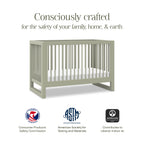 Nantucket 3-in-1 Convertible Crib with Toddler Bed Conversion Kit