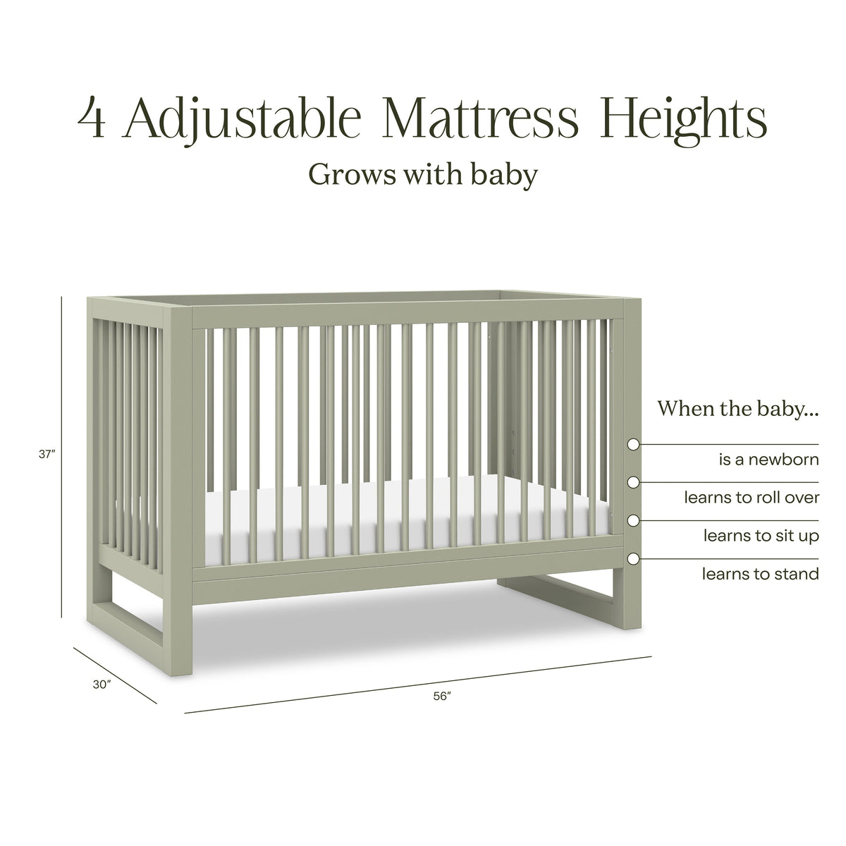 Cuna convertible 3 en 1 Nantucket con kit de conversión para cama de niño pequeño