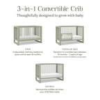 Nantucket 3-in-1 Convertible Crib with Toddler Bed Conversion Kit