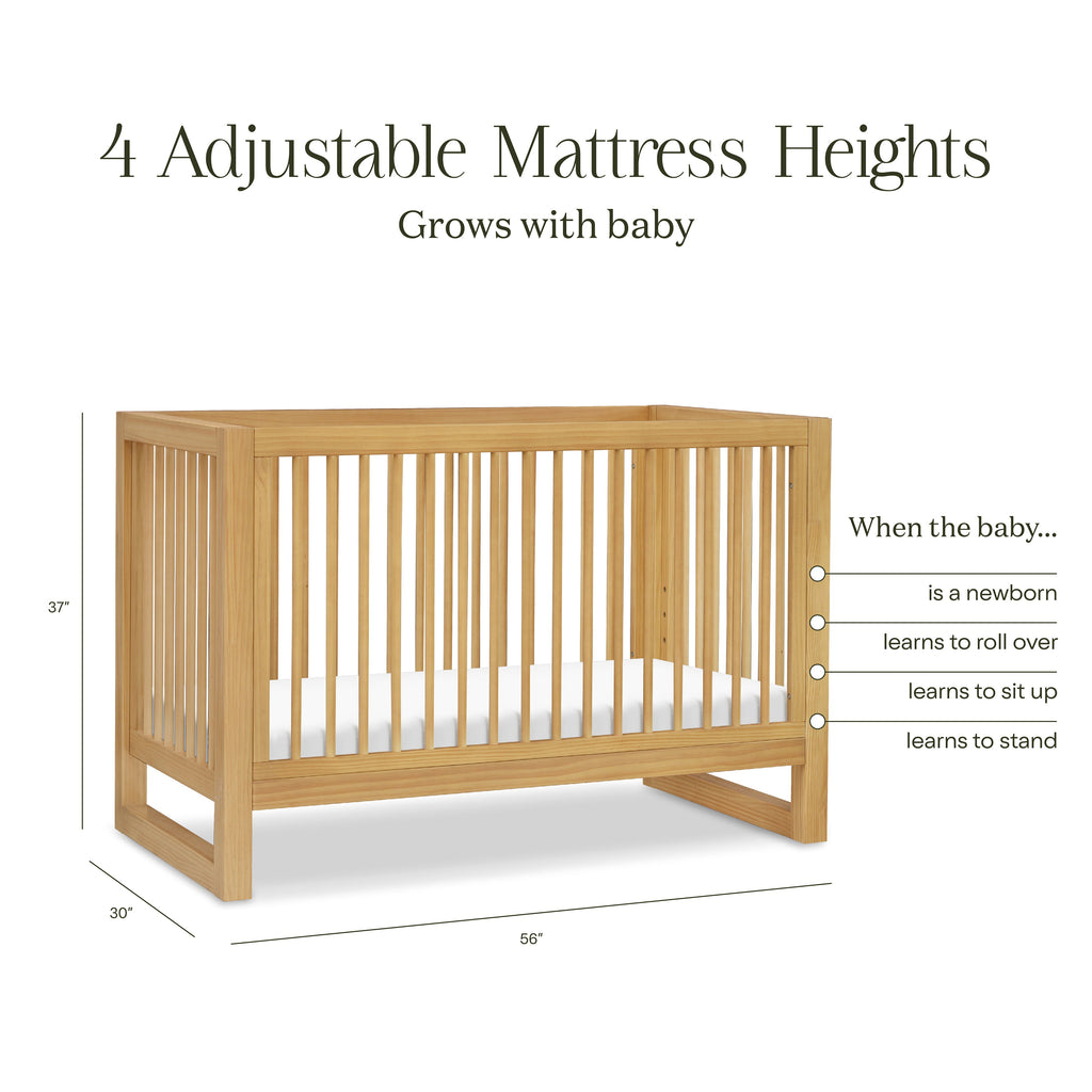 Cuna convertible 3 en 1 Nantucket con kit de conversión para cama de niño pequeño