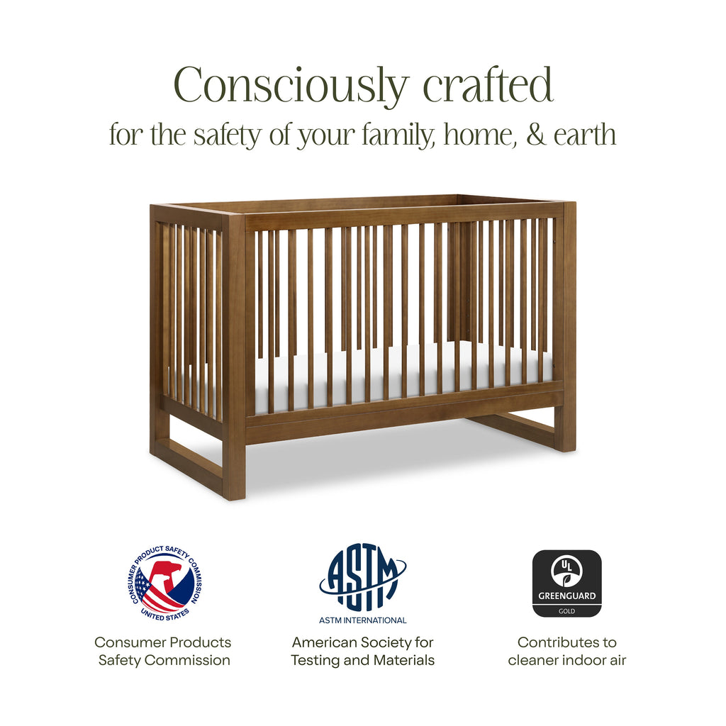 Cuna convertible 3 en 1 Nantucket con kit de conversión para cama de niño pequeño