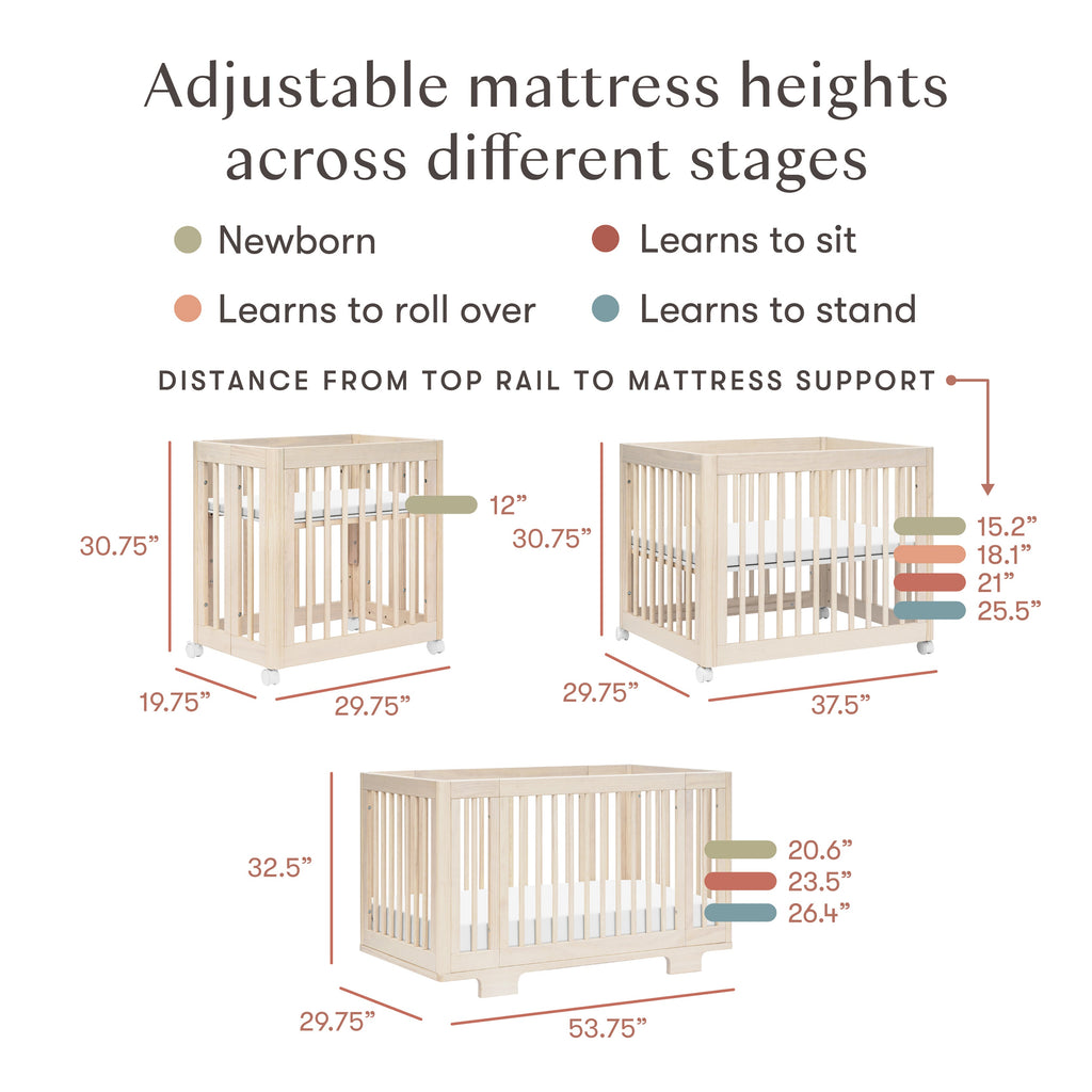 Yuzu 8-in-1 Convertible Crib with All-Stages® Conversion Kits