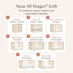 Yuzu 8-in-1 Convertible Crib with All-Stages® Conversion Kits