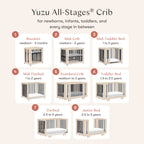 Yuzu 8-in-1 Convertible Crib with All-Stages® Conversion Kits