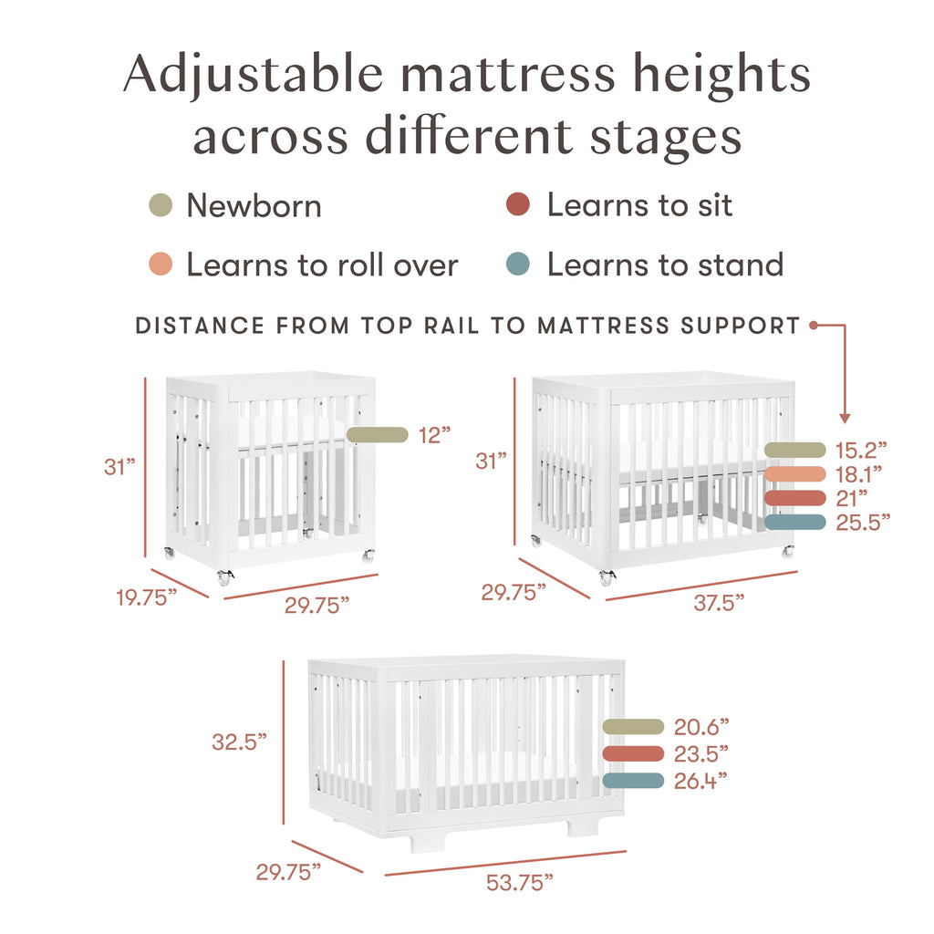 Yuzu 8-in-1 Convertible Crib with All-Stages® Conversion Kits