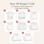 Yuzu 8-in-1 Convertible Crib with All-Stages® Conversion Kits