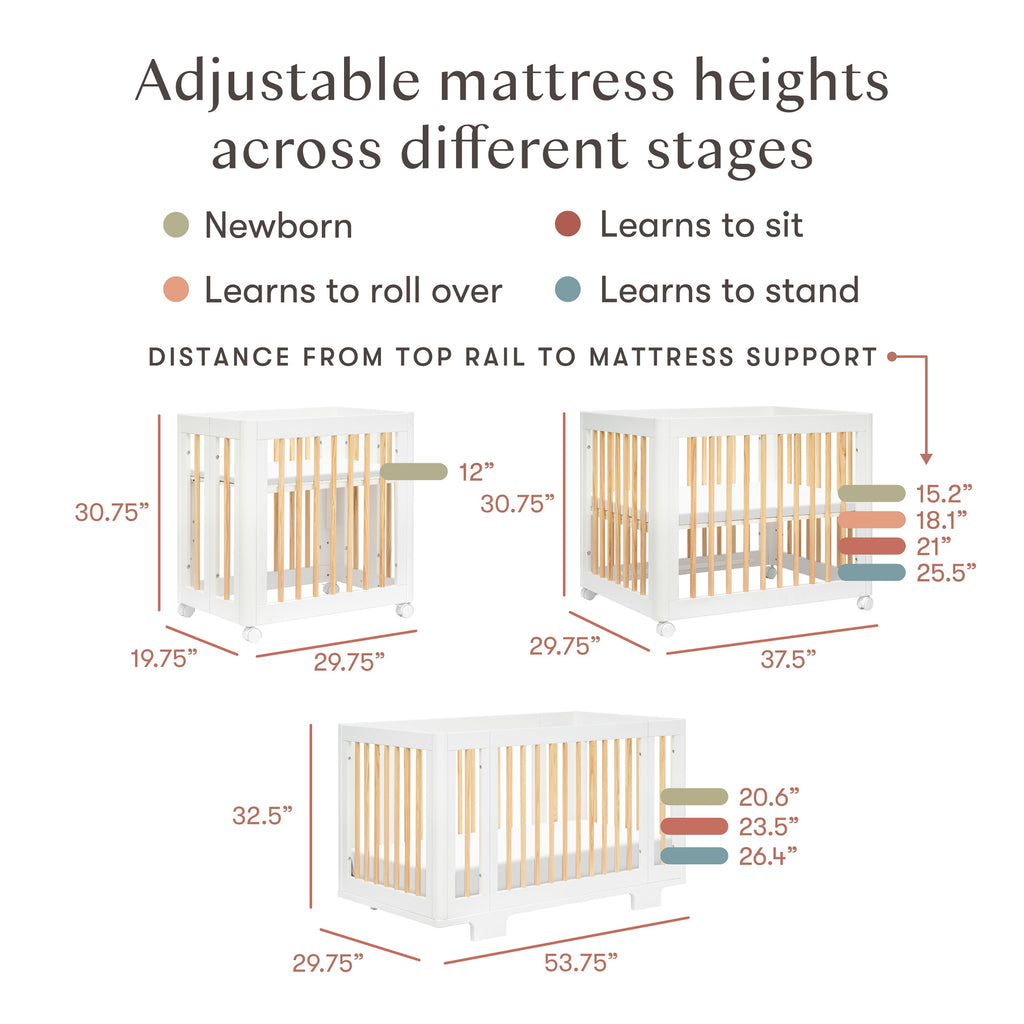 Yuzu 8-in-1 Convertible Crib with All-Stages® Conversion Kits