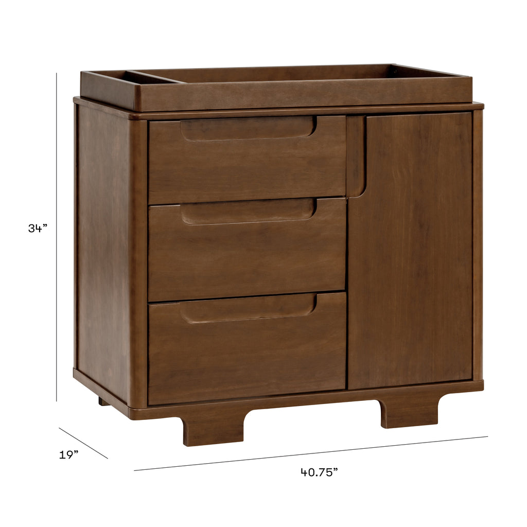 Yuzu 3-Drawer Compact Changer Dresser with Removable Changing Tray (41")