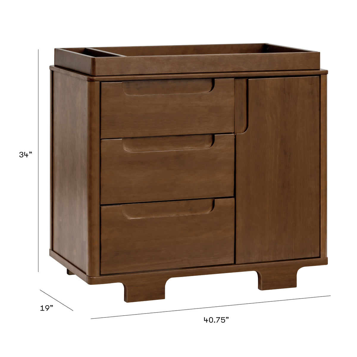 Yuzu 3-Drawer Compact Changer Dresser with Removable Changing Tray (41")