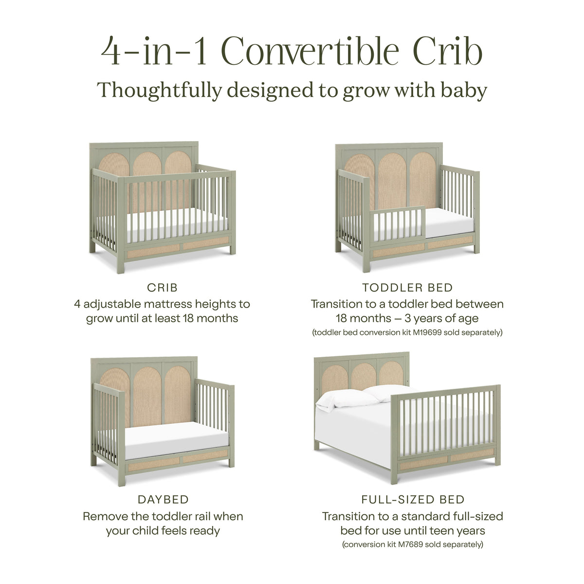 Cuna convertible 4 en 1 Eloise