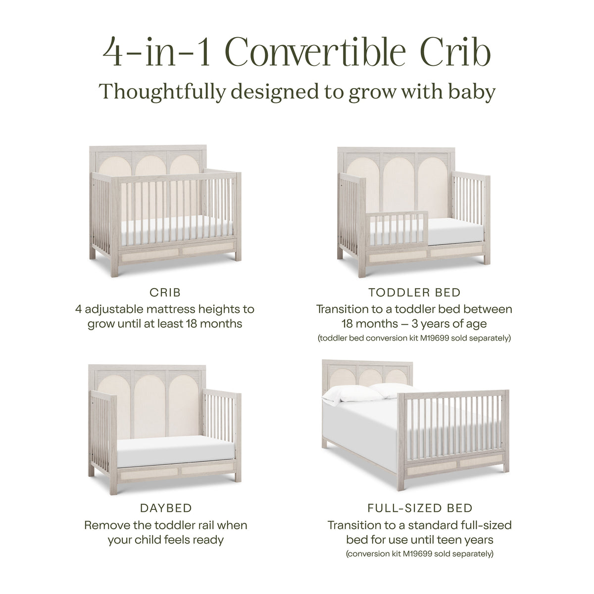 Cuna convertible 4 en 1 Eloise