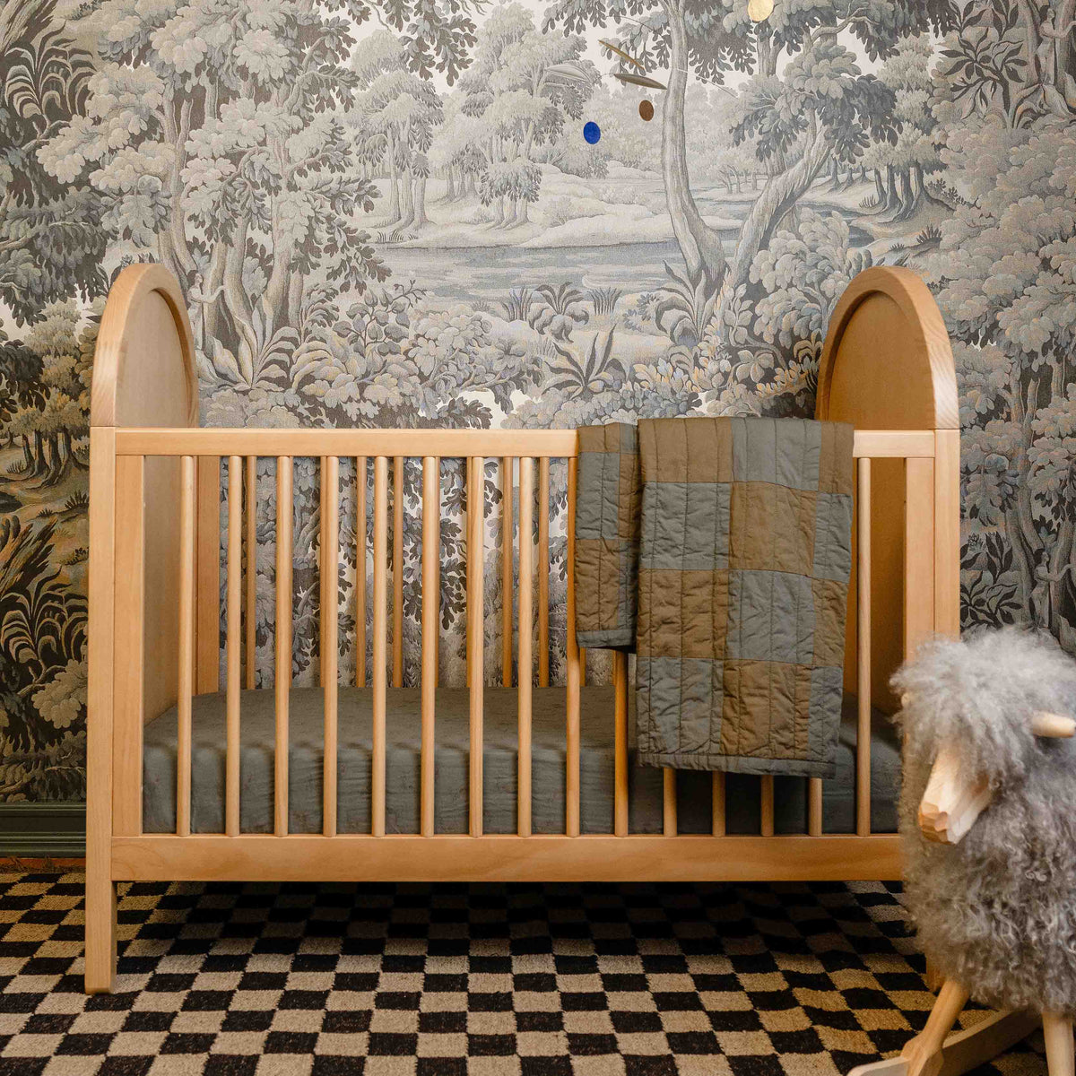 Cuna convertible 3 en 1 Bondi Cane con kit de conversión para cama de niño pequeño