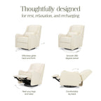 Sillón reclinable y mecedora giratoria Devon