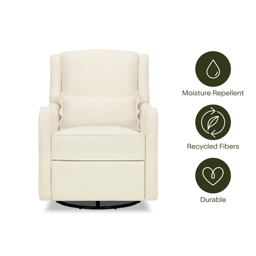 Sillón reclinable y mecedora giratoria Devon