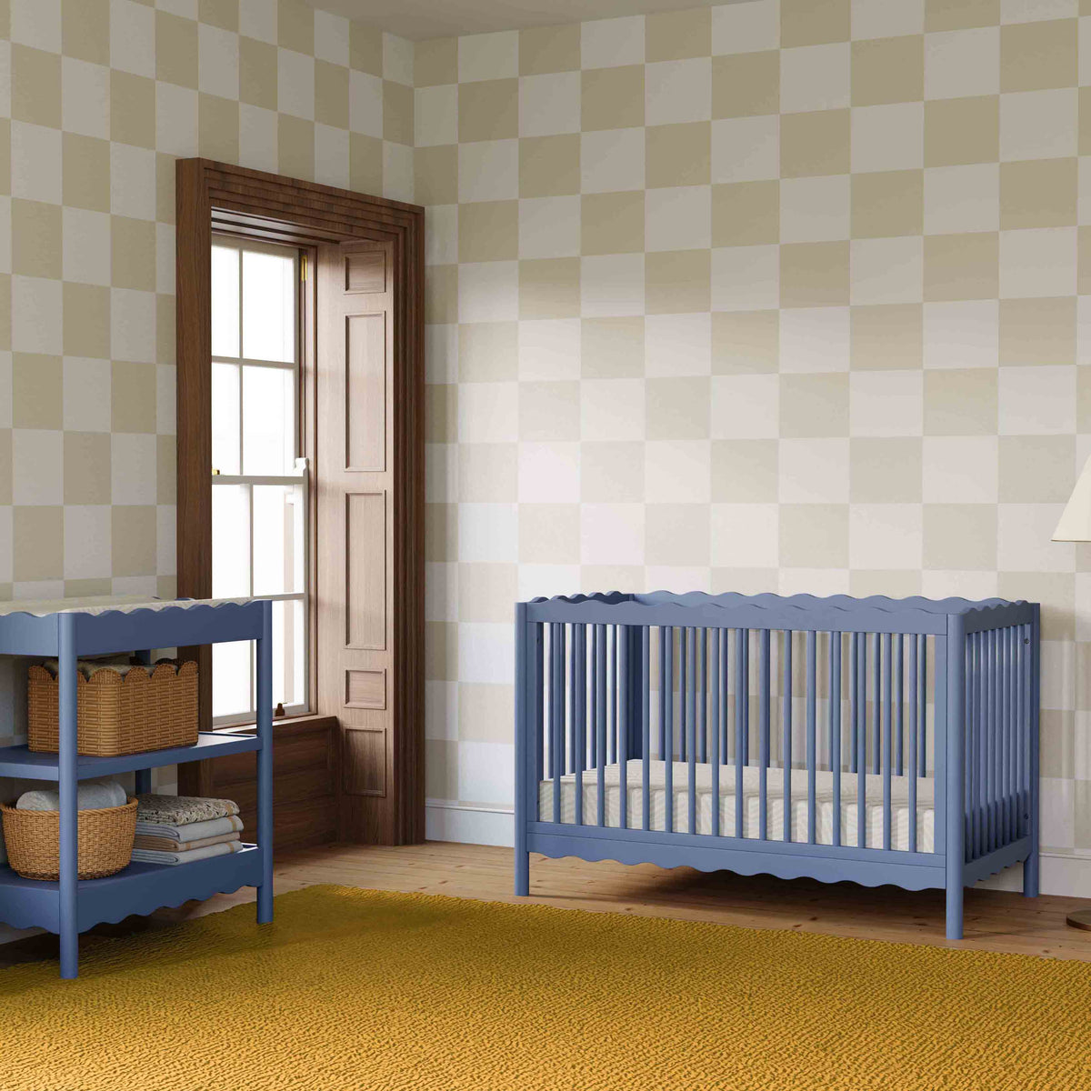 Cuna convertible 4 en 1 Swell con kit de conversión para cama de niño pequeño