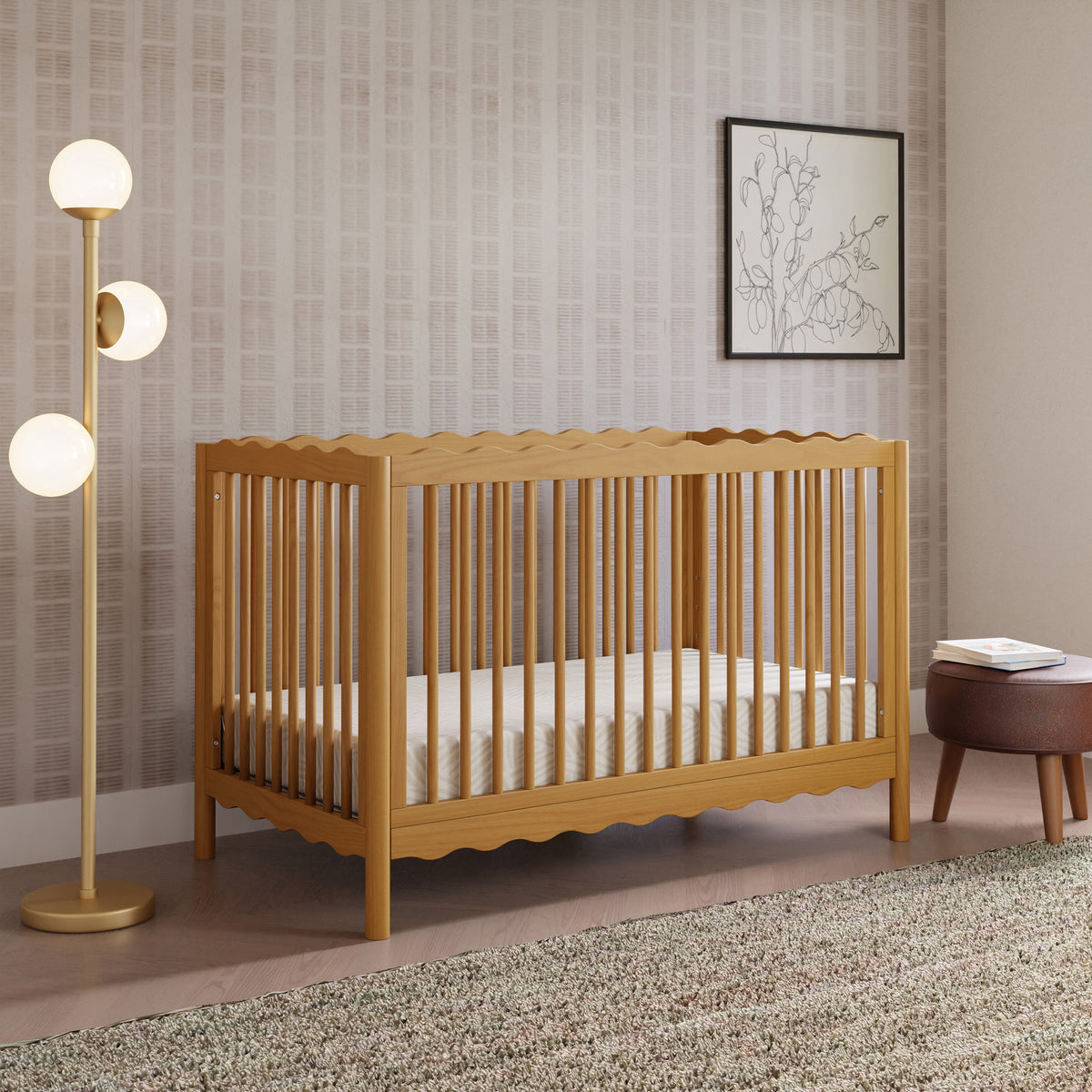 Cuna convertible 4 en 1 Swell con kit de conversión para cama de niño pequeño