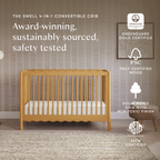 Cuna convertible 4 en 1 Swell con kit de conversión para cama de niño pequeño