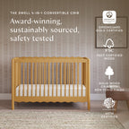 Swell 4-in-1 Convertible Crib with Toddler Bed Conversion Kit
