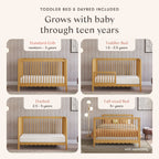 Swell 4-in-1 Convertible Crib with Toddler Bed Conversion Kit