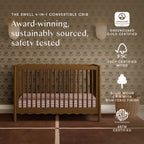 Swell 4-in-1 Convertible Crib with Toddler Bed Conversion Kit