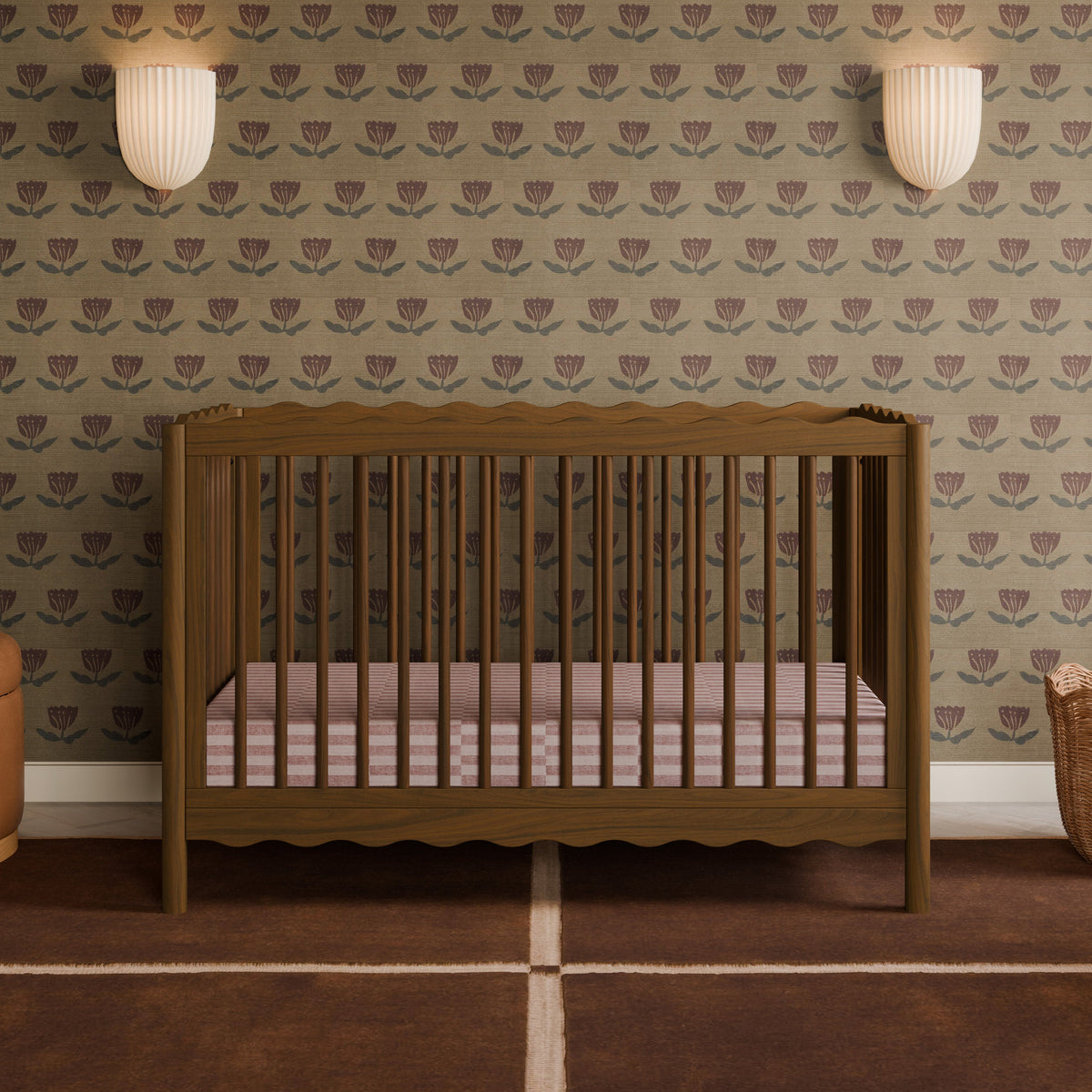 Cuna convertible 4 en 1 Swell con kit de conversión para cama de niño pequeño