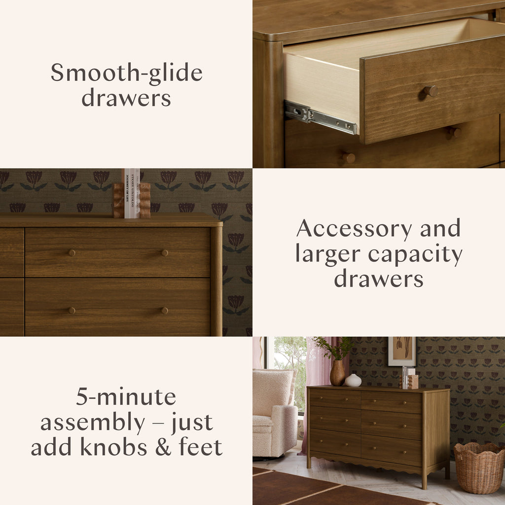 Swell 6-Drawer Wide Assembled Dresser (56")