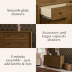 Swell 6-Drawer Wide Assembled Dresser (56")