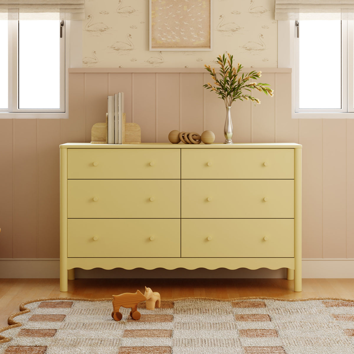 Swell 6-Drawer Wide Assembled Dresser (56")