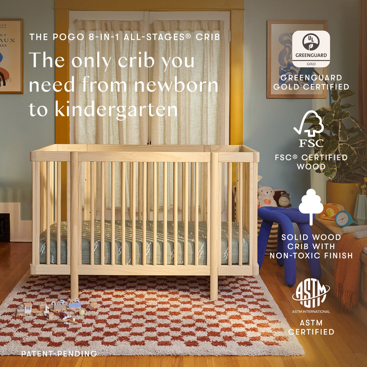 Pogo 8-in-1 Convertible Crib with All-Stages® Conversion Kits