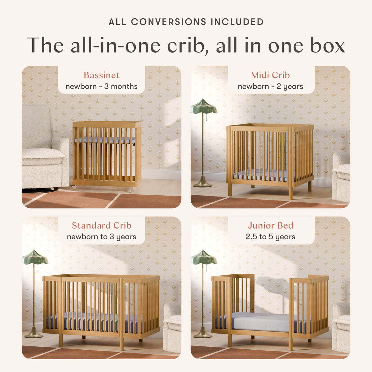 Pogo 8-in-1 Convertible Crib with All-Stages® Conversion Kits