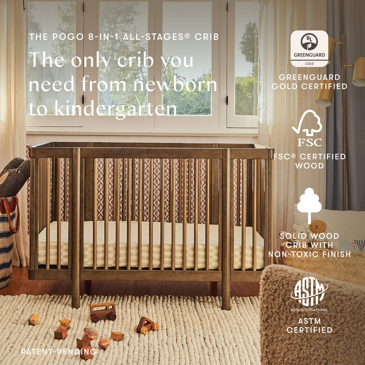 Pogo 8-in-1 Convertible Crib with All-Stages® Conversion Kits