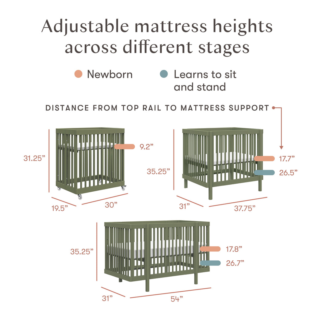 Pogo 8-in-1 Convertible Crib with All-Stages® Conversion Kits